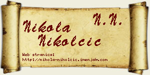 Nikola Nikolčić vizit kartica